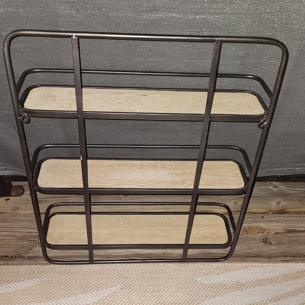 Hobby Lobby Rustic Farmhouse Black and Brown Display Shelf - Picture 4 of 4